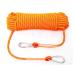 Hxoity 8mm Outdoor climbing rope 10m (32ft) 25m (82ft) 50m (164ft) 100m (328ft) 150m (492ft) 200m (656ft) Static climbing rope escape rope for ice-climbing equipment parachute 8mm x 25m