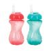 Nuby 2PK No-Spill 10oz Cup with Flexi Straw - Assorted Colors | Leak-proof Design - Buy Online on GoSupps.com