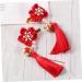 ibasenice 3 Pairs Hair Clips for Kids Hair Clips for Bows Kids Hairpin for New Year Hair Clips for Children Barrettes for Girls Hair Barrettes Tassel Hairpin Issue Card Chinese Style - Buy Online on GoSupps.com