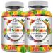 2 Pack Organic Hemp Gummies Extra Strengthen High Potency with Pure Hemp Oil Extract Vegan Edible Bear Candy - Non-GMO Vegan Low Sugar Made in USA (Fruit)