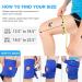Adjustable Knee Support Brace for Running Sports & Joint Pain - AVIDDA Patella Tendon Knee Brace with Stabilizers | Blue XS-M 12.5-18.5 - Buy Online on GoSupps.com