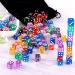AUSTOR 100 Pieces 12mm Translucent Game Dice Set with Velvet Bag - Perfect for Tenzi, Farkle, Yahtzee, Bunco, Math Teaching - Square Corner Dices - Buy Online on GoSupps.com
