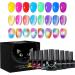 Gel Polish Set Colorful Gel Polish Fashionable Nail Polish Glittery Gel Polish Neon Nail Polish Professional Nail Polish Perfect and Suitable for Women and Girls