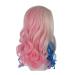 FVCENT 26 Long Loose Curly Mixed Color Cosplay Wig for Women - Harley Quinn Inspired Carnival Costume - Buy Online on GoSupps.com