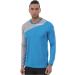Kempa Men's Core 2.0 Long Sleeve Shirt - Blue/Dark Grey Melange - International Shipping & Best Quality - Buy Online on GoSupps.com