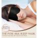 HiRui Silk Sleep Mask - 100% Natural Mulberry Silk Adjustable Light Blocking Eye Mask for Travel & Sleep - Ultra-Smooth Comfort (Black - Buy Online on GoSupps.com