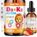 Kids Vitamin D3 K2 Drops - K2 D3 Vitamin Supplement 1000 IU with Omega 3, Support Bone, Mood, Teeth & Immune - Vitamin D3 K2 (MK-7) Liquid Drops for Adults & Kids, Sugar Free Strawberry Flavor 2 FL OZ Strawberry 2 Fl Oz (Pa