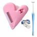 Munyee Hua Intimate Grooming Set for Women 3 Shapes Razors Storage Bag Toothbrush Set Pink (Love Heart &T Set)