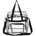 Jucoan 2 Pack Clear Stadium Tote Bag with Zipper Closure - Large Capacity, Mesh Pockets - Ideal for Work, Concerts, Sports, Gym - Stadium Approved - Buy Online on GoSupps.com