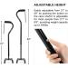 BigAlex Adjustable Quad Cane - Lightweight with Foam Padding Handle for Men, Women, and Seniors - Black - Buy Online on GoSupps.com