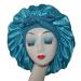 XL Satin Silk Sleep Bonnet for Women - Aqua Blue Night Cap for Curly Hair, Braids, & Wigs - Buy Online on GoSupps.com