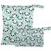 visesunny 2Pcs Wet Bag with Zippered Pockets Cute Panda Face Animal Washable Reusable Roomy for Travel,Beach,Pool,Daycare,Stroller,Diapers,Dirty Gym Clothes, Wet Swimsuits, Toiletries Multi37