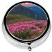 Buy Nature Purple Flowers Scenic Mini Round Pill Box - 3 Compartment Travel Organizer for Home & Office - Buy Online on GoSupps.com