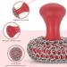 Cast Iron Cleaner and Scraper Set - Chainmail Scrubber with Ergonomic Handle for Pans and Skillets - Dishwasher Safe - Red - Buy Online on GoSupps.com