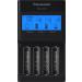 Panasonic K-KJ65KHA4BA Super Advanced 4-Position Quick Charger with LCD Indicator Panel USB Charging Port and 4AA eneloop pro Rechargeable Batteries Black Battery Charger