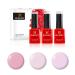 Bluesky Gel Nail Polish Set Naked Pinks Creamy Pink A106 Strawberry A104 Naked Symphony Nd08 3 x 5 ml Nude (Requires Curing Under UV or LED Lamp) Naked Pinks 5.00 ml (Pack of 3)