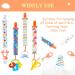 10 Pcs Boys Dummy Clips with Silicone Adapter | Baby Pacifier Holder Straps for Teething Toys - Orange - Buy Online on GoSupps.com