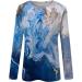 Odjoy Women's Long-Sleeved Christmas Shirt | Graphic Sweater Tunic Tops & Casual Blouse in Dark Blue - Buy Online on GoSupps.com
