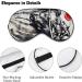 Japanese Samurai Soft Sleep Mask for Women | Ink Style Blackout Eye Mask | Breathable Polyester | Adjustable Travel Eye Mask - Buy Online on GoSupps.com