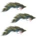 The Fly Fishing Place Zuddler Cone Head Lunchables Streamer Fly Fishing Flies - Bass and Big Trout Streamers Lures - 3 Flies Hook Size 4
