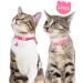 Taglory Reflective Cat Collar with Safety Clasp & Bell - 2 Pack Adjustable 19-32cm Pink - Perfect for Cats & Kittens - Buy Online on GoSupps.com