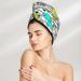 Fast-Drying Hair Towel Wrap with Button - Funny Dinosaur Turban for Quick Hair Drying - Buy Online on GoSupps.com