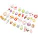 EXCEART 105 Pcs Drip Oil Hanging Accessories Keychain Bread Dangle Pendants Mixed Food Charm Pendant Donut - Buy Online on GoSupps.com