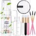 Lash Extension Kit with Lash Clusters Lashes Fan Glue & Remover Brush Set Bundle with 100ml/3.38fl oz Lash Shampoo for Lash Extension Supplies Kit with Everything for Beginners Professionals
