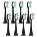Replacement Toothbrush Heads for Aquasonic Black Series and Vibe Series - 8 Pack Electric Brush Heads Compatible with Black Series Pro and Duo Pro (Black)