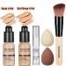 Complete Makeup Kit - 12 Color Eyeshadow Palette, Foundation, Primer, Brush, Sponge, Eyebrow Soap, Eyeliner Stamp - Gift Set for Women, Girls, Teens - Buy Online on GoSupps.com