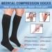 Knee High Medical Compression Socks 20-30 mmHg for Men & Women | Open Toe Circulation Support for Varicose Veins DVT Sports & Travel - Black Small - Buy Online on GoSupps.com