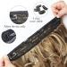Hair Extensions Synthetic 4 Clip Invisible Wire Hair Extensions 22Inch Long Wavy Ash Brown mix Platinum Blonde One Piece False Hairpiece Hair Extension Hair Pieces 22inches 55cm - Buy Online on GoSupps.com