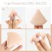 6-Piece Pure Cotton Powder Puff Set for Contouring - Triangle Wedge Shape, 2.76 inch with Strap - Beige - Buy Online on GoSupps.com