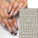 White Nail Art Stickers Set - Butterfly Snake Summer Designs | Self-Adhesive 3D Decals for Women Girls | DIY Manicure Supplies - Buy Online on GoSupps.com