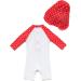 Bonverano Baby Girls UPF 50+ Sunsuit with Sun Cap, Ice, 3-6 Months - Buy Online on GoSupps.com