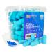 100Pcs Soft Foam Ear Plugs Very Soft Slow Rebound EarPlugs Disposable Ear Plugs Foam for Noise Cancelling Construction-Site Study Sleeping Shooting Snoring Travel (Blue)