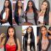 28 Natural Black Synthetic Lace Front Wig with Baby Hair - Glueless Long Pre Plucked HD Lace Frontal Wigs - Buy Online on GoSupps.com