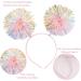 Pom Pom Headband Tinsel Headband Fashion Fluffy Ball Hair Loop Personalized Pom Pom Head Bopper Furball Hair Accessories for Birthday Party Christmas Party Stage Performances (Pink) - Buy Online on GoSupps.com