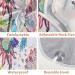 Abstract Flower Bird Beard Bib Apron - Non-Stick Waterproof Hair Catcher for Men | Ideal Grooming Cape with 2 Suction Cups - Best Gifts for Men - Buy Online on GoSupps.com