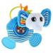 Baby Rattle Toy Portable Baby Teether Chewable Teether Doll Blue Elephant for Baby Shower Gifts(Blue)