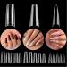 Beetles 3 Styles Acrylic Nail Tips - Artificial False Nails Clear Coffin Ballerina Stiletto Nail Tips for Acrylic Nail/Dip Powder Nails/Poly Nail Extension Gel Nail Art DIY Home, 488 Pcs A-Style