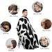 Cow Spot Barber Cape - Waterproof Hair Cutting Cape for Men & Women | Adjustable Snap Closure Salon Accessories - Buy Online on GoSupps.com