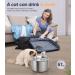oneisall Stainless Steel Cat Water Fountain - Quiet & Automatic 2L Pet Drinking Fountain for Cats and Dogs - Silver - Buy Online on GoSupps.com