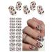 Wahrshei Pack of 20 UV gel nail stickers - Light leopard print - For DIY nail art at home