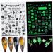 Halloween Nail Art Stickers Glow in The Dark Nail Decals 3D Self-Adhesive Fluorescent Nail Stickers Skull Spider Witch Ghost Pumpkin Bat Snake Nail Design 6PCS for Halloween Costumes - Buy Online on GoSupps.com