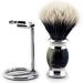 Silvertip Badger Hair Shaving Brush with Horn Replica Handle & Stand | Premium Quality Shaving Accessories for a Luxurious Grooming Experience - International Shipping Available - Buy Online on GoSupps.com