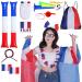 Coolchange Great France Fan Package for Football EM 2024 |11-part |Incl. Trikolore-cloak flags corn fan cheersticks and many more women France