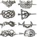 GXXMEI 8PCS Viking Celtic Hair Clips Celtic Knot Hair Stick Hairpin Retro Silver Hair Clips Vintage Metal Hair Barrette Viking Jewelry Hair Clip Minimalist Hair Accessories for Women and Girls