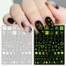 Luminous Nail Art Stickers - Glow in The Dark Fluorescent Decals for Women & Girls - Sun Moon Stars Heart 3D Nail Decoration (6 Sheets - Buy Online on GoSupps.com