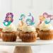 36 Pieces Mermaid Cupcake Toppers Mermaid Birthday Party Cupcake Picks Cake Decorations for Under The Sea Baby Shower Birthday Party Decorations Supplies - Buy Online on GoSupps.com